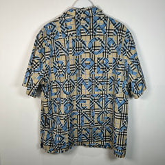 Burberry Logo Plaid Button-Up Shirt Size XL