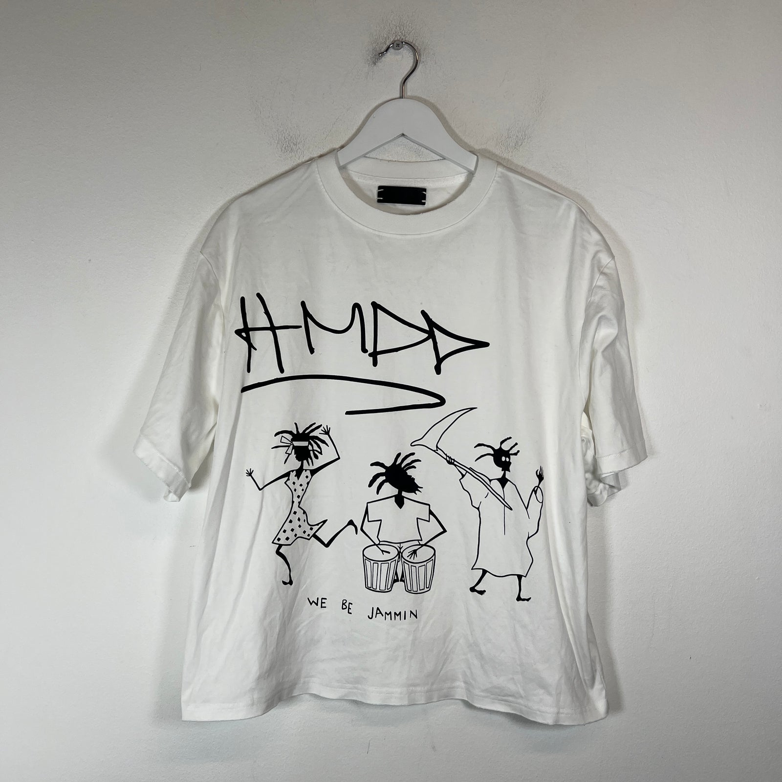 HMDD White 'We Be Jammin' T-Shirt Size S