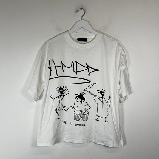 HMDD White 'We Be Jammin' T-Shirt Size S