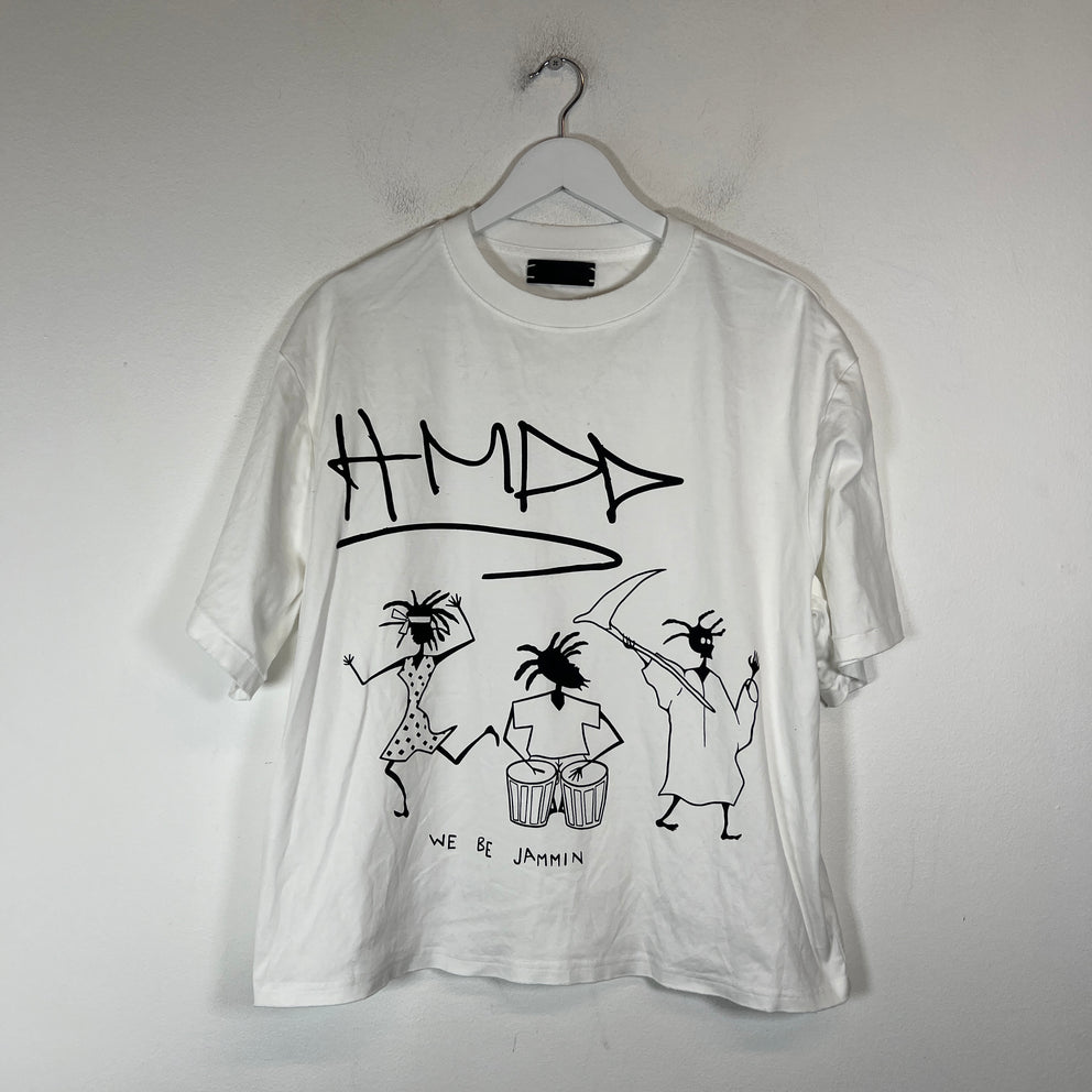 HMDD White 'We Be Jammin' T-Shirt Size S