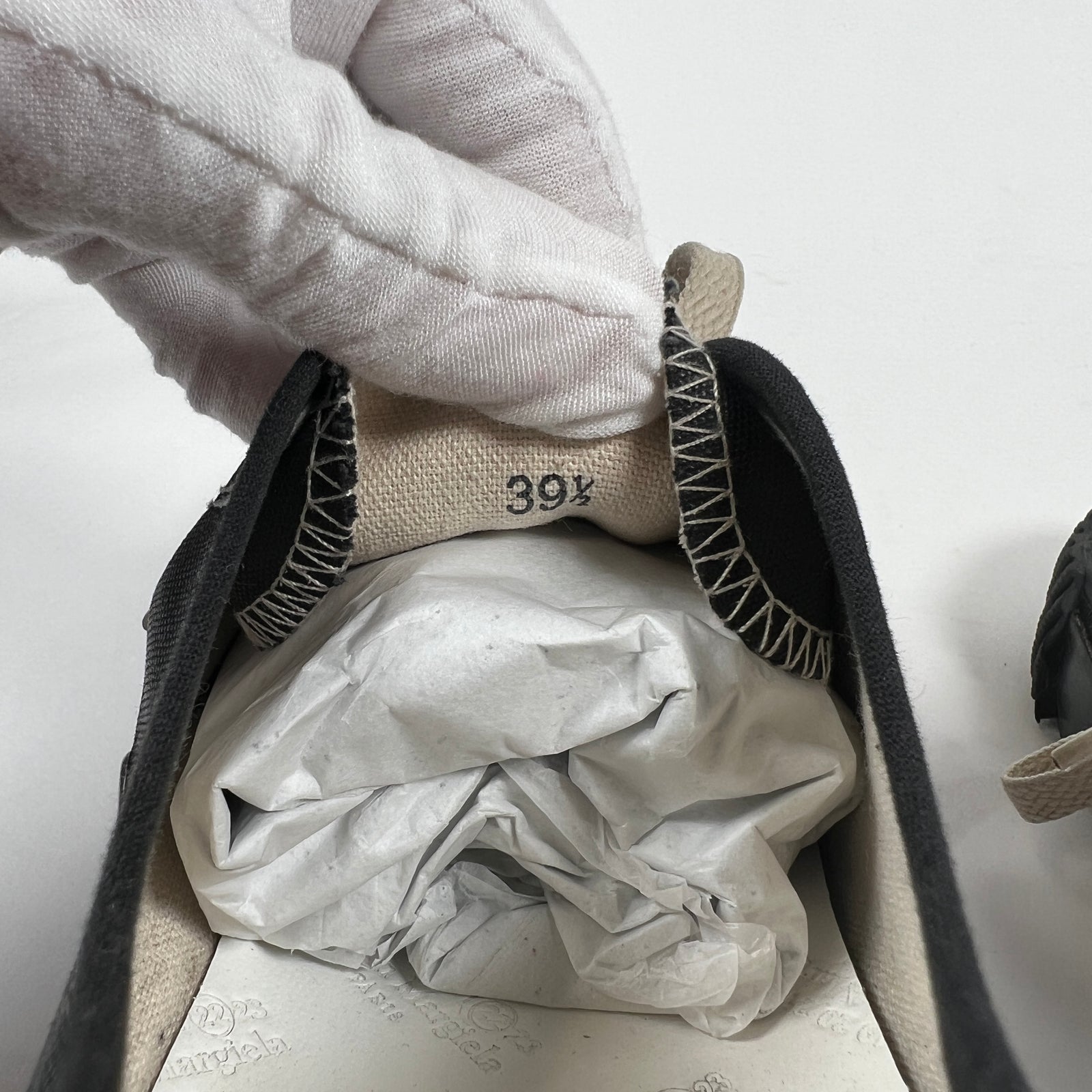 Maison Margiela Black Tabi Sneaker Sz 39.5