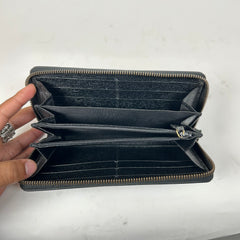 Gucci Black Kingsnake Leather Long Wallet