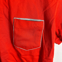 Ferragamo Orange Logo Pocket Polo Shirt Size S