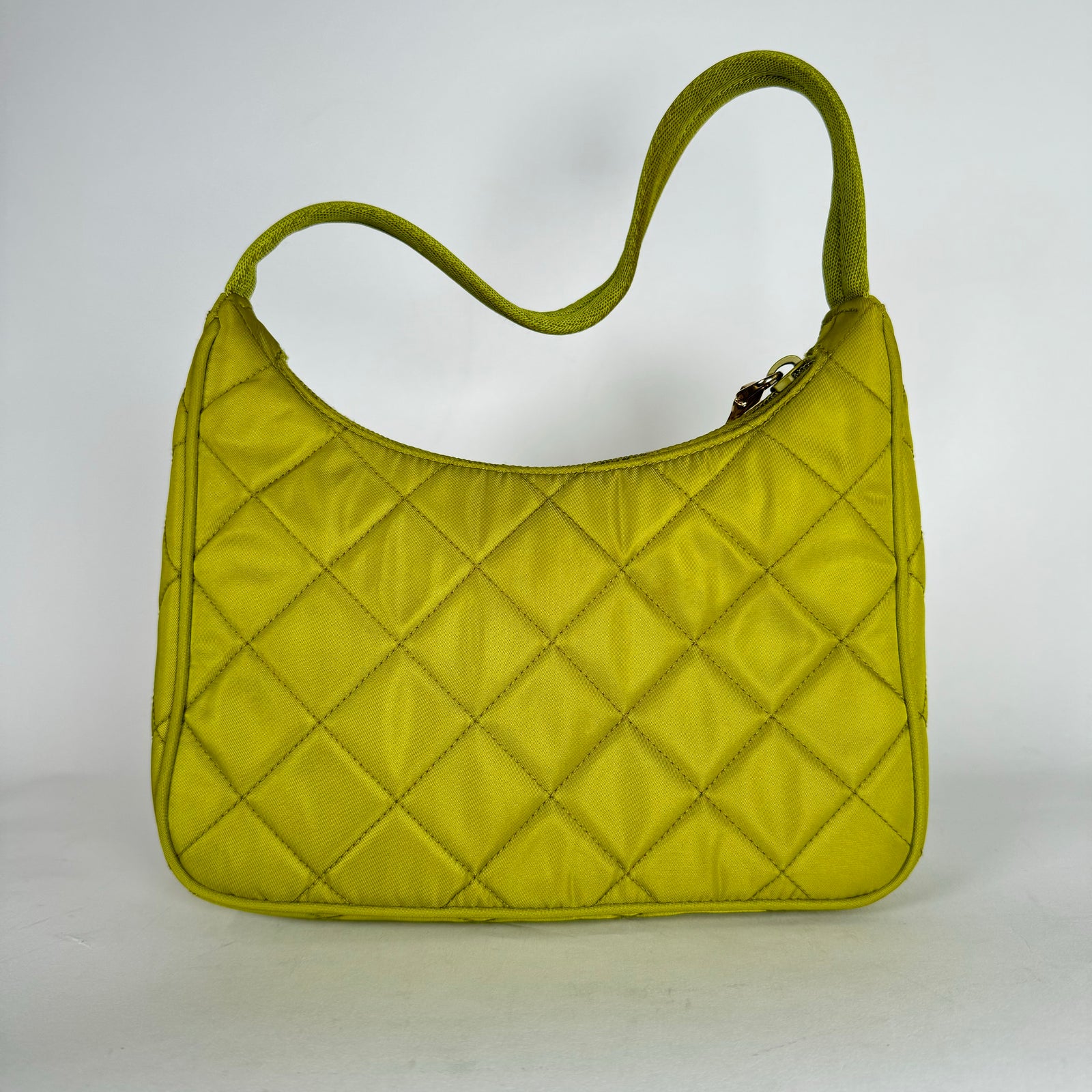 Prada Green Tessuto Impunture Hobo Bag