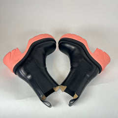 Bottega Veneta Black/Pink Flash Chelsea Boots Size 37