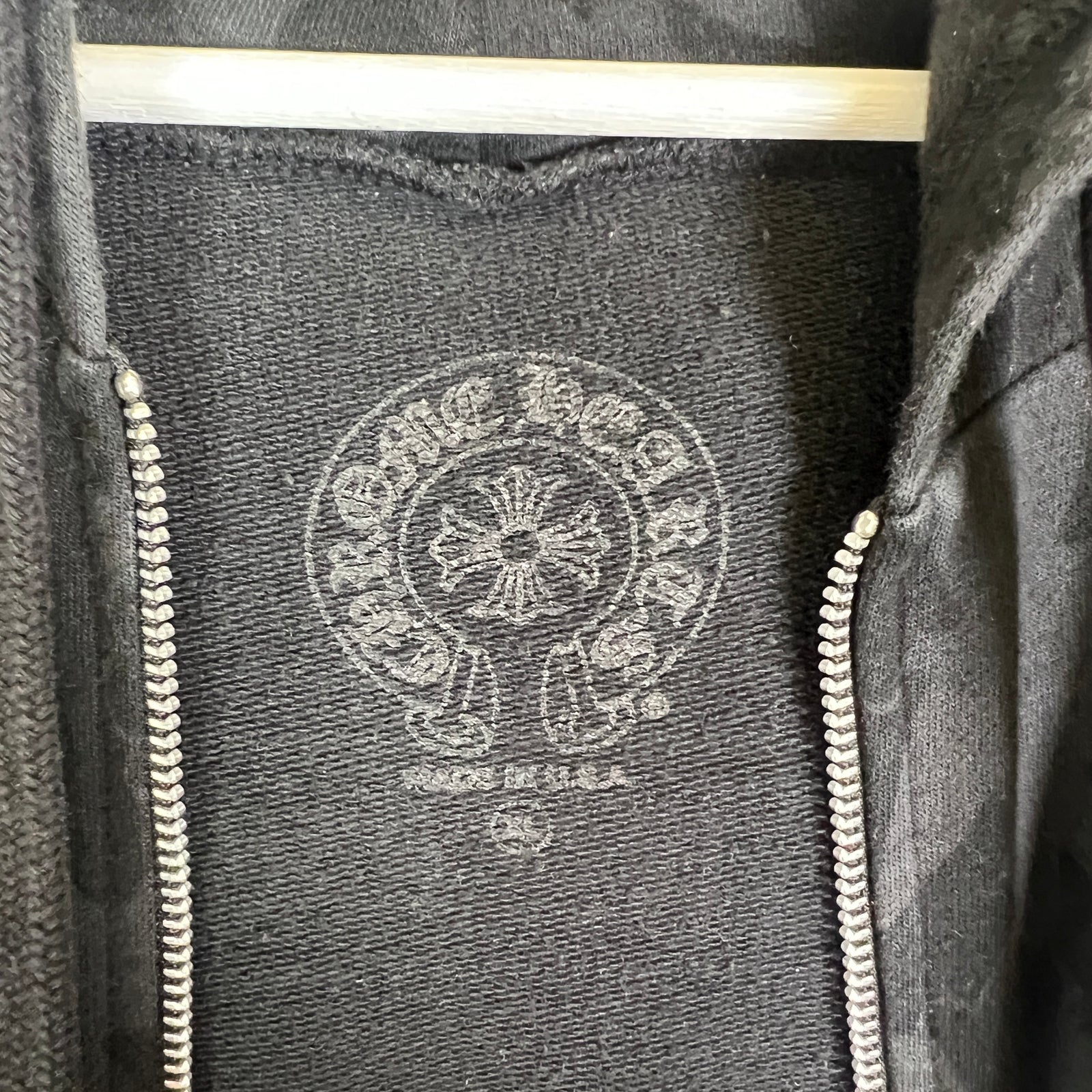 Chrome Hearts Black Cemetery Cross Floral Zip-Up Hoodie Size XL