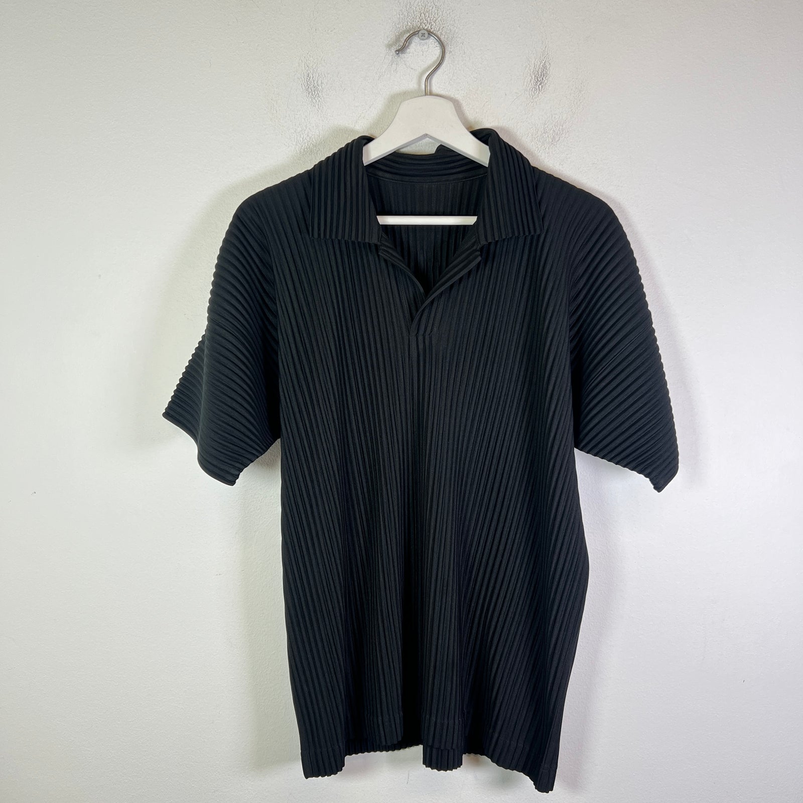 Issey Miyake Homme Plisse Pleated Basic Polo