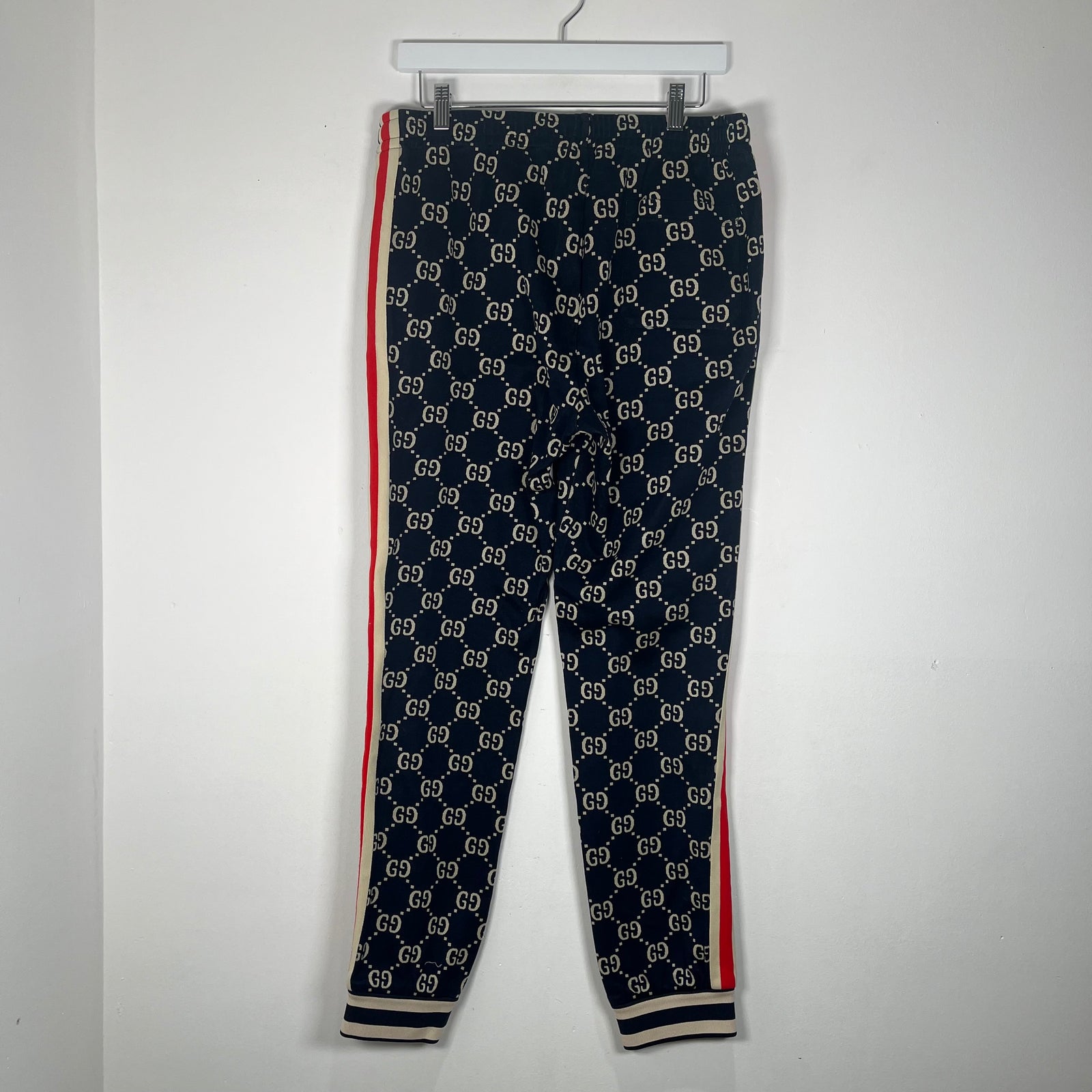 Gucci Navy GG Monogram Track Pant Size XL