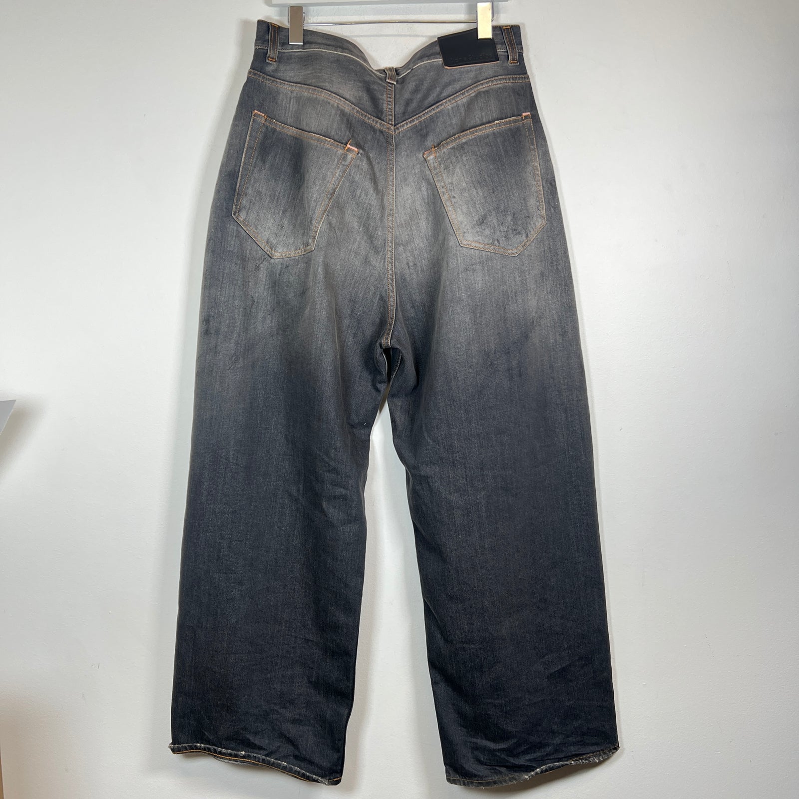 Acne Studios Black 2023M Distressed Baggy Jeans Size 33