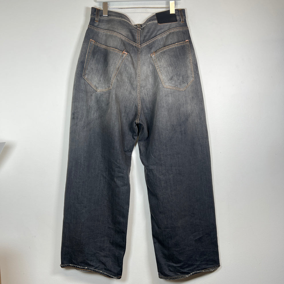 Acne Studios Black 2023M Distressed Baggy Jeans Size 33