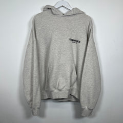 Essentials Light Grey Hoodie Sz M