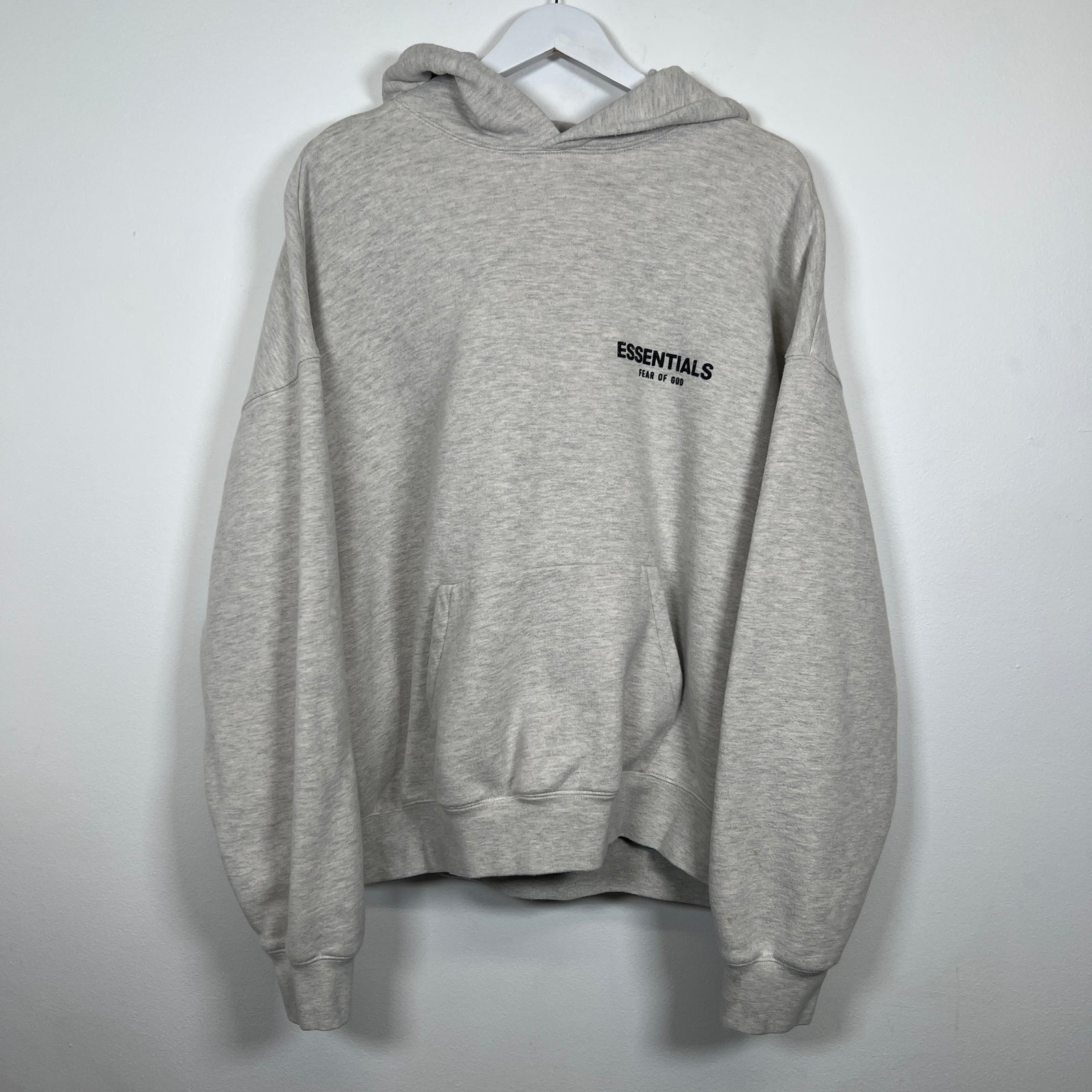 Essentials Light Grey Hoodie Sz M