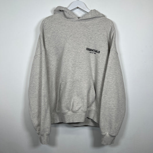 Essentials Light Grey Hoodie Sz M