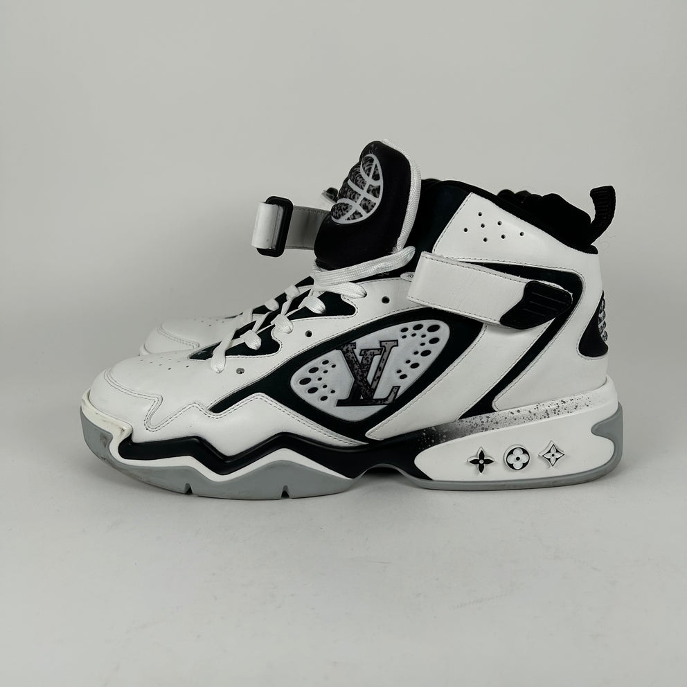 Louis Vuitton White/Grey Basketball Trainers  Size LV 9