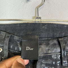 Dior Homme AW03 Black Luster Waxed Denim Jeans