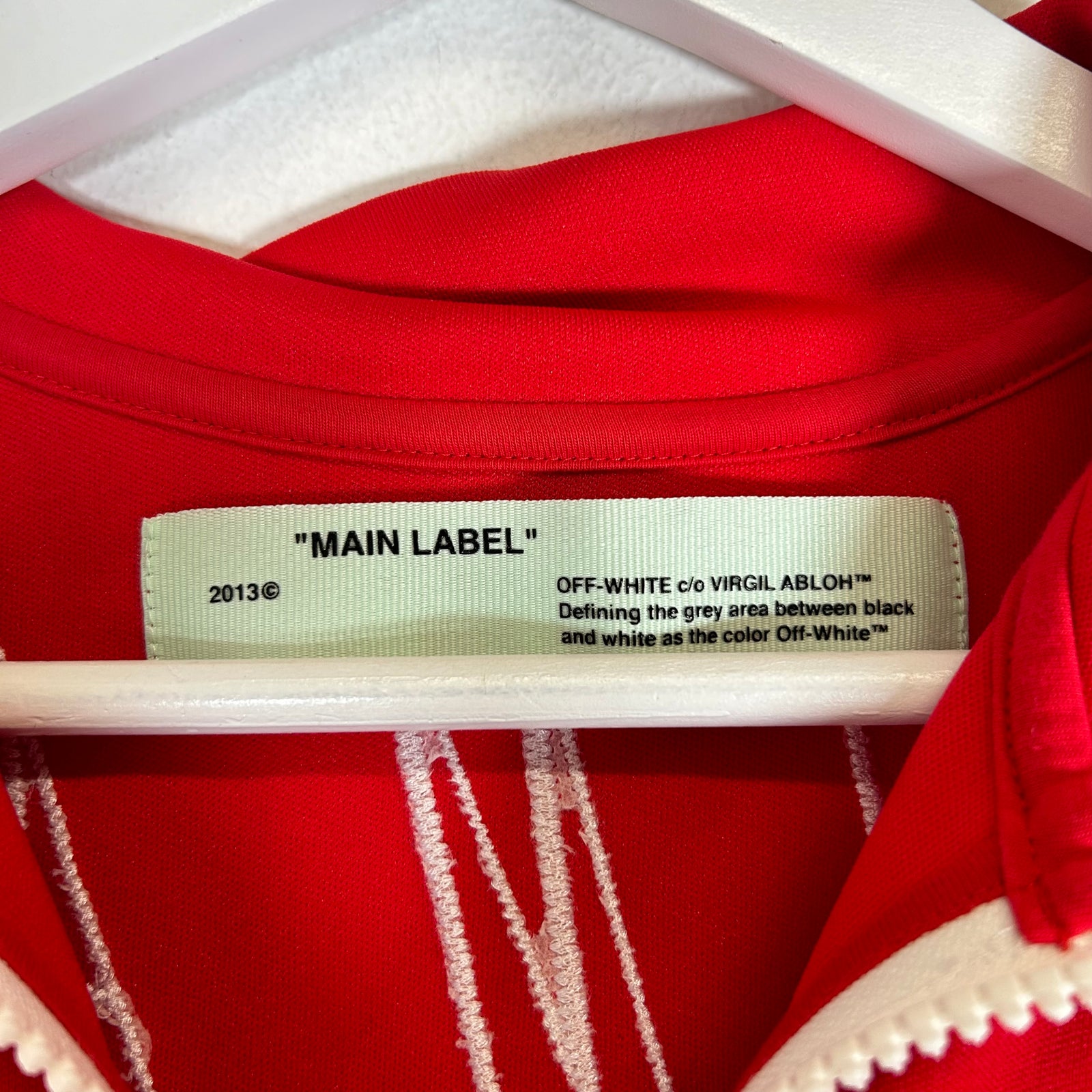 Off-White Red Woman Embroidered Track Jacket Size L
