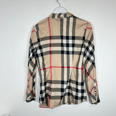 Burberry Tan Check Button Up Size M