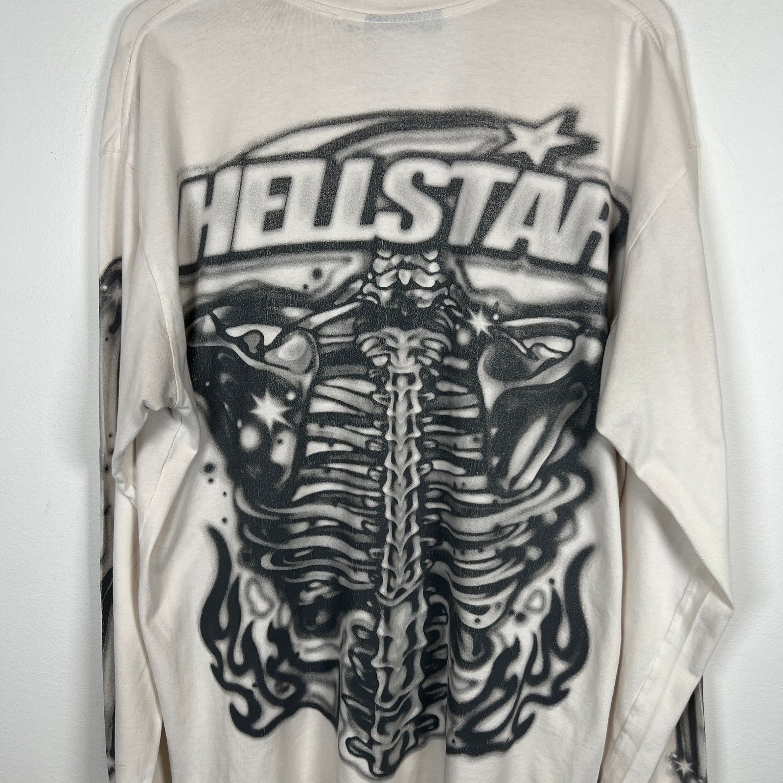 Hellstar White "No Guts No Glory" Long Sleeve Size L
