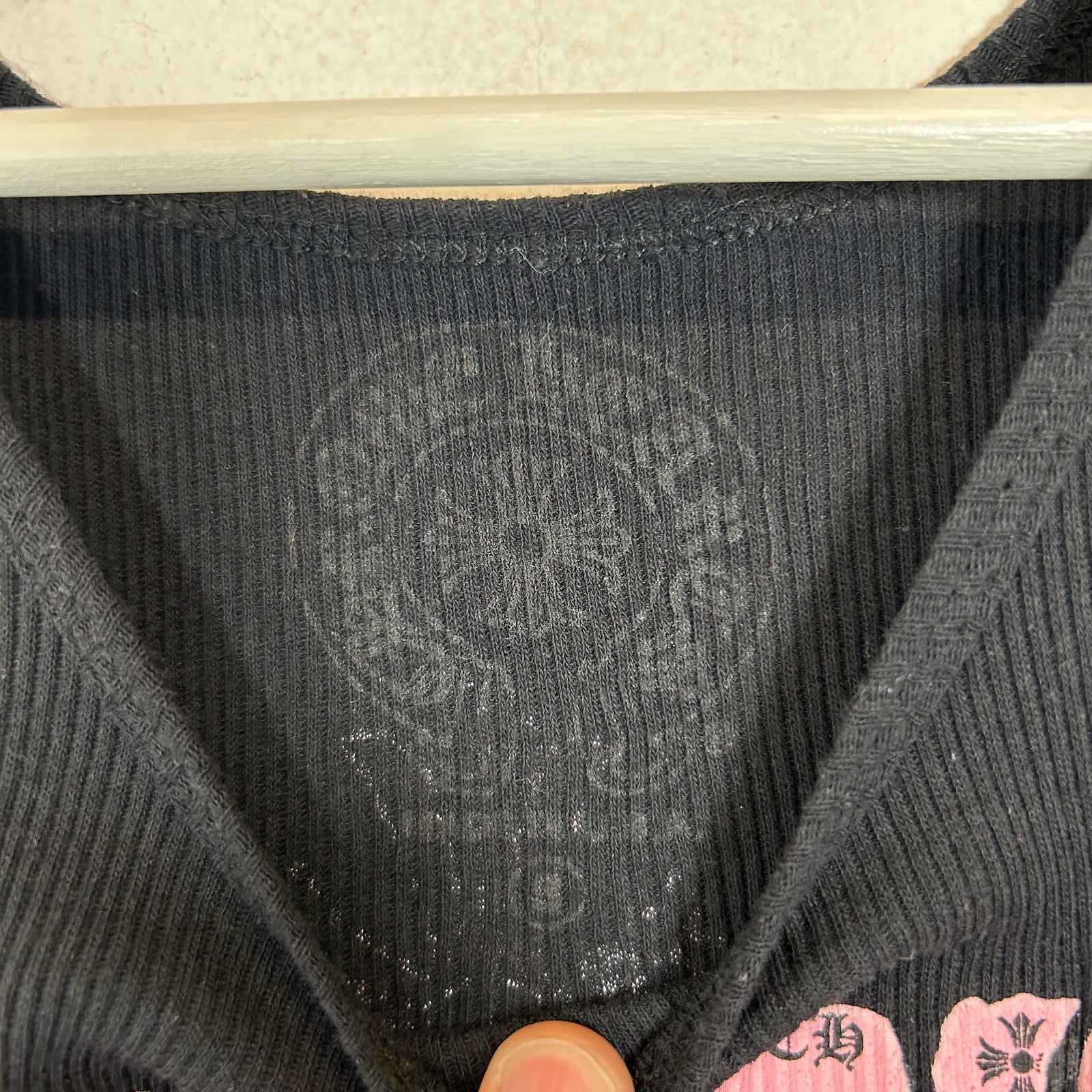 Chrome Hearts Black/Pink Deadly Dolls Tank Top Size S