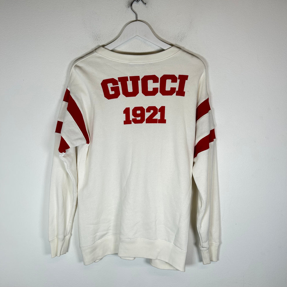 Gucci White 'Music Is Mine Seats Reclined' Sweatshirt Size S