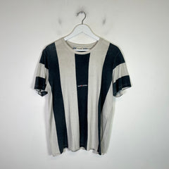Saint Laurent Striped Rive Gauche Logo T-Shirt