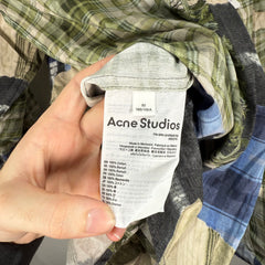 Acne Studios Trompe L'oeil Patchwork Button Up Shirt Size 50