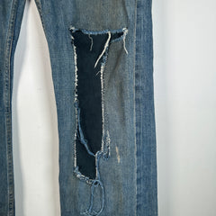 Rick Owens Vintage Slab Blue Distressed Jeans Size 30
