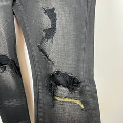 Purple Darkwash Distressed Jeans Sz 32