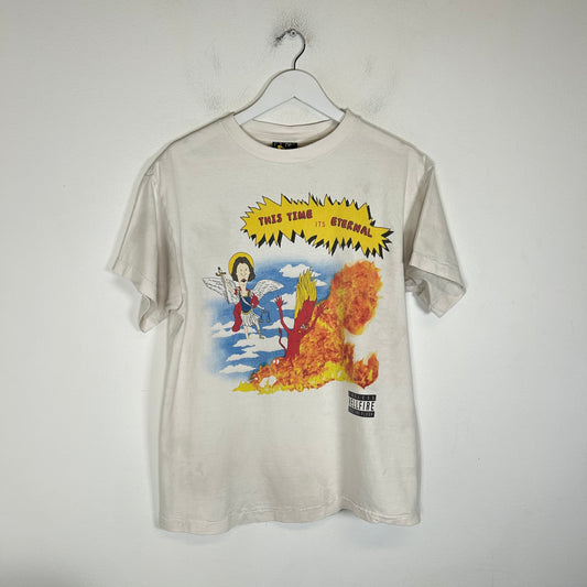 Saint Michael White 'Time Is Eternal' Cartoon T-Shirt Size S