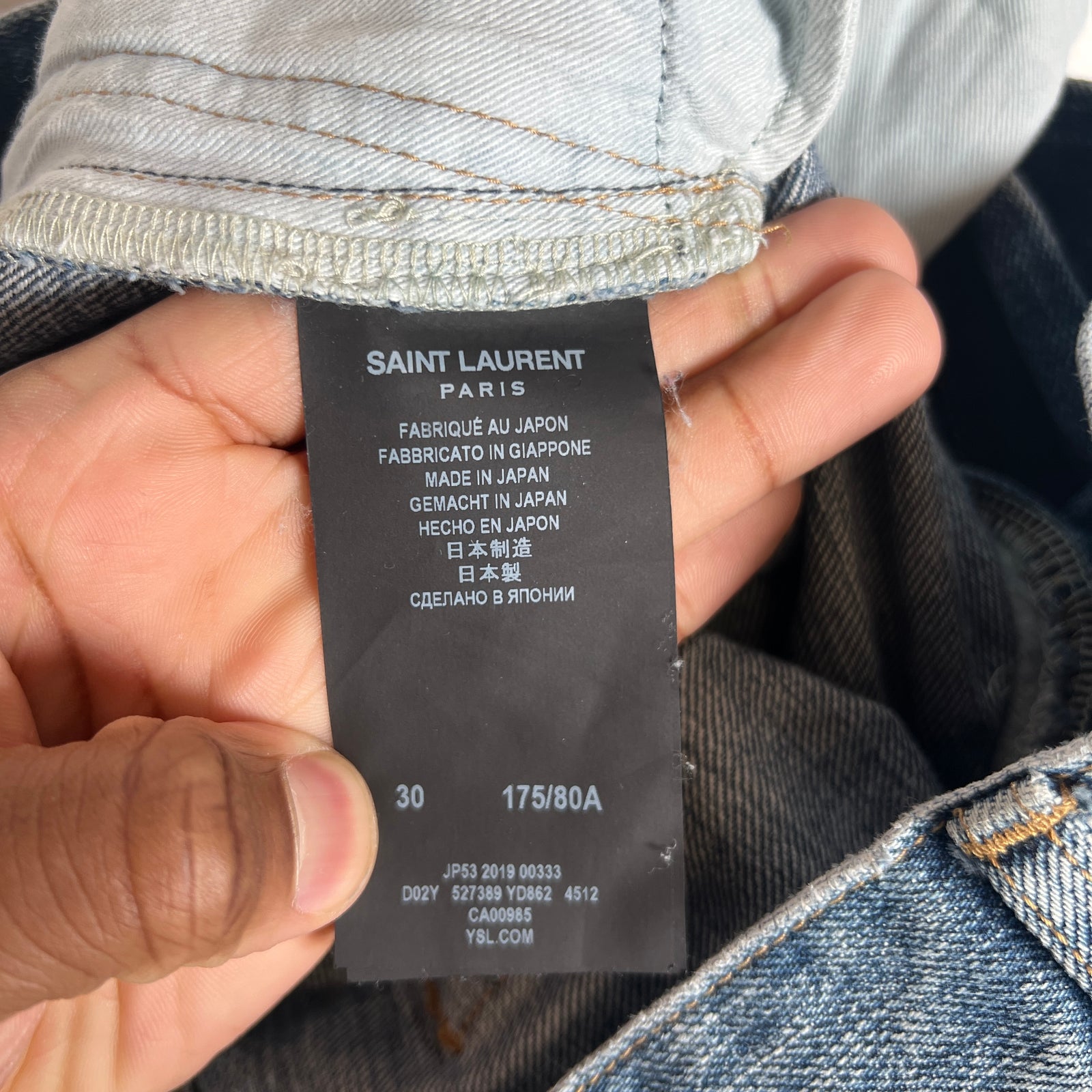 Saint Laurent D02 Light Blue Wash D02 Jeans Size 30