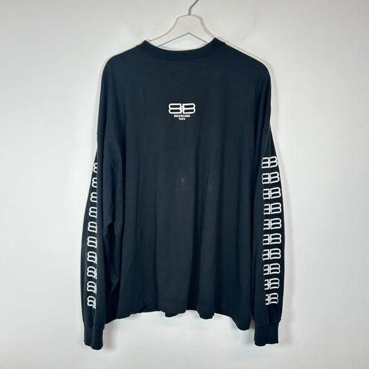 Balenciaga Black BB Icon Logo Long Sleeve Size 2