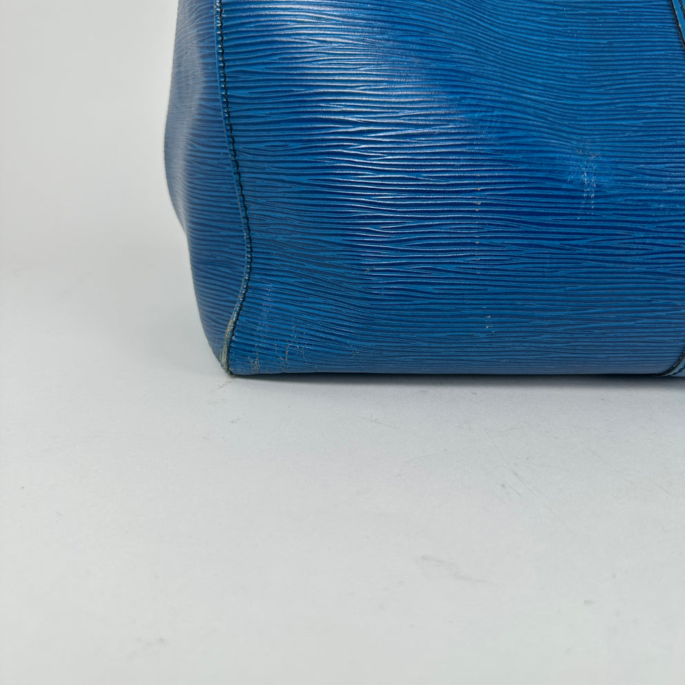 Louis Vuitton Blue Epi Leather Duffle Keepall Size 45