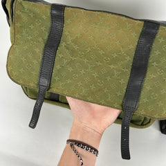 Louis Vuitton Mini Sac Maman Green Canvas Monogram Strap Bag