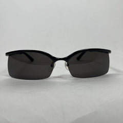 Balenciaga Black Fire Rectangle Sunglasses