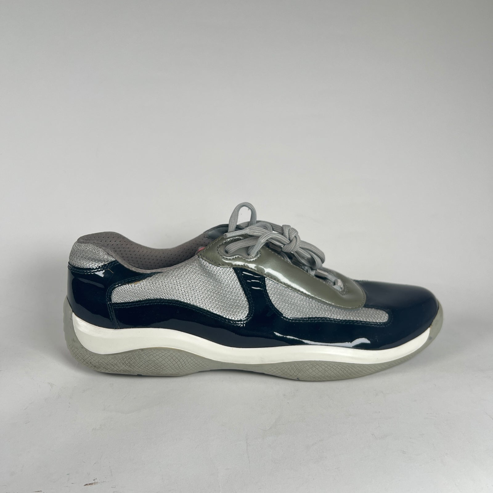 Prada Navy Vintage Patent Leather Cups Size 11.5