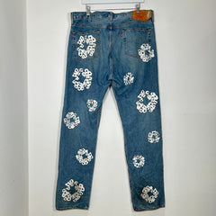 Denim Tears Rhinestone Lightwash Jeans Size 38x34
