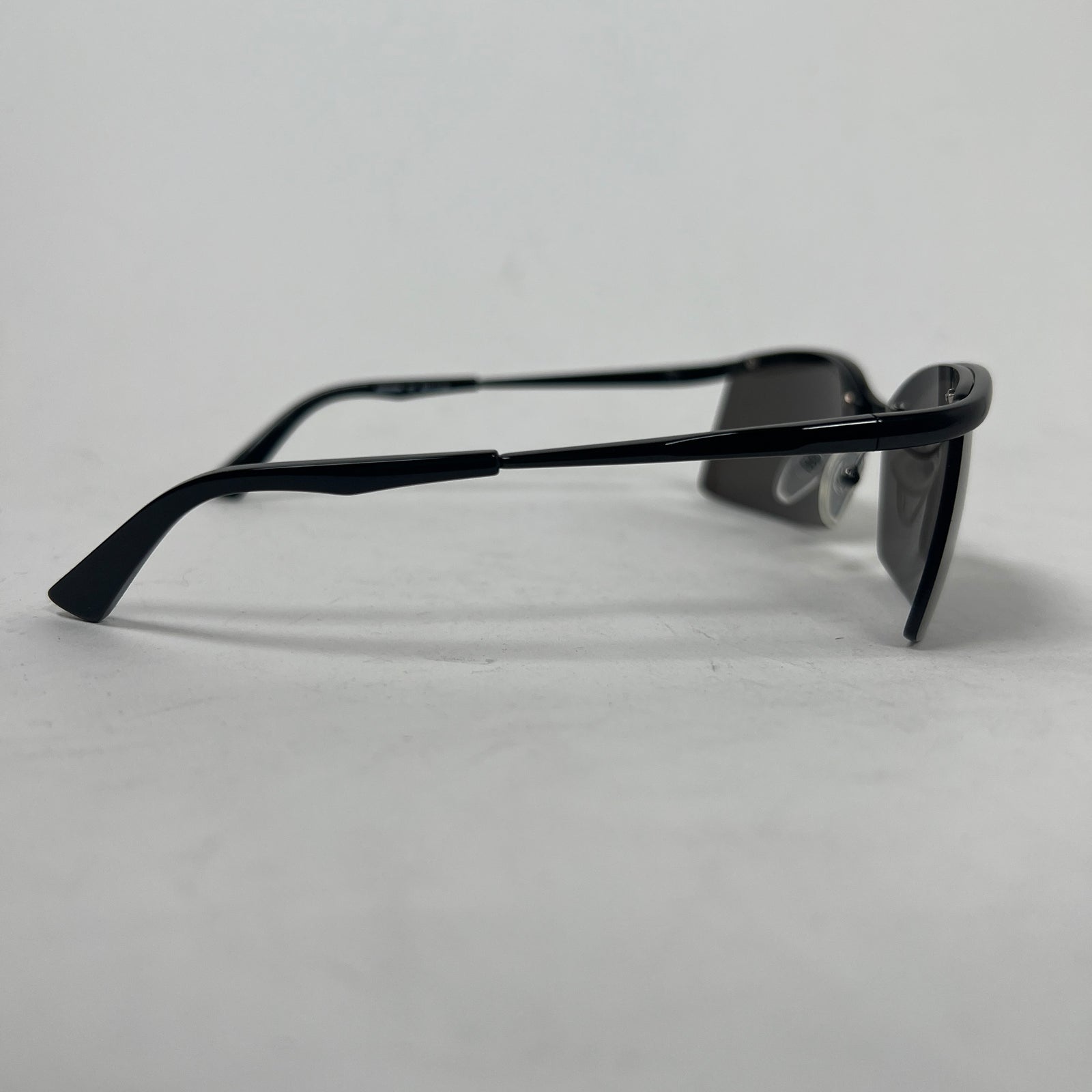 Balenciaga Black Fire Rectangle Sunglasses