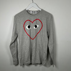 CDG Play Heart Graphic Longsleeve Size M