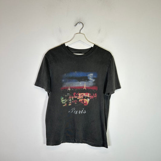 Balenicaga Washed Gray Paris Tourist T-Shirt Size M
