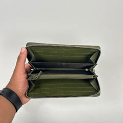 Gucci Green Round Purse GG Long Wallet