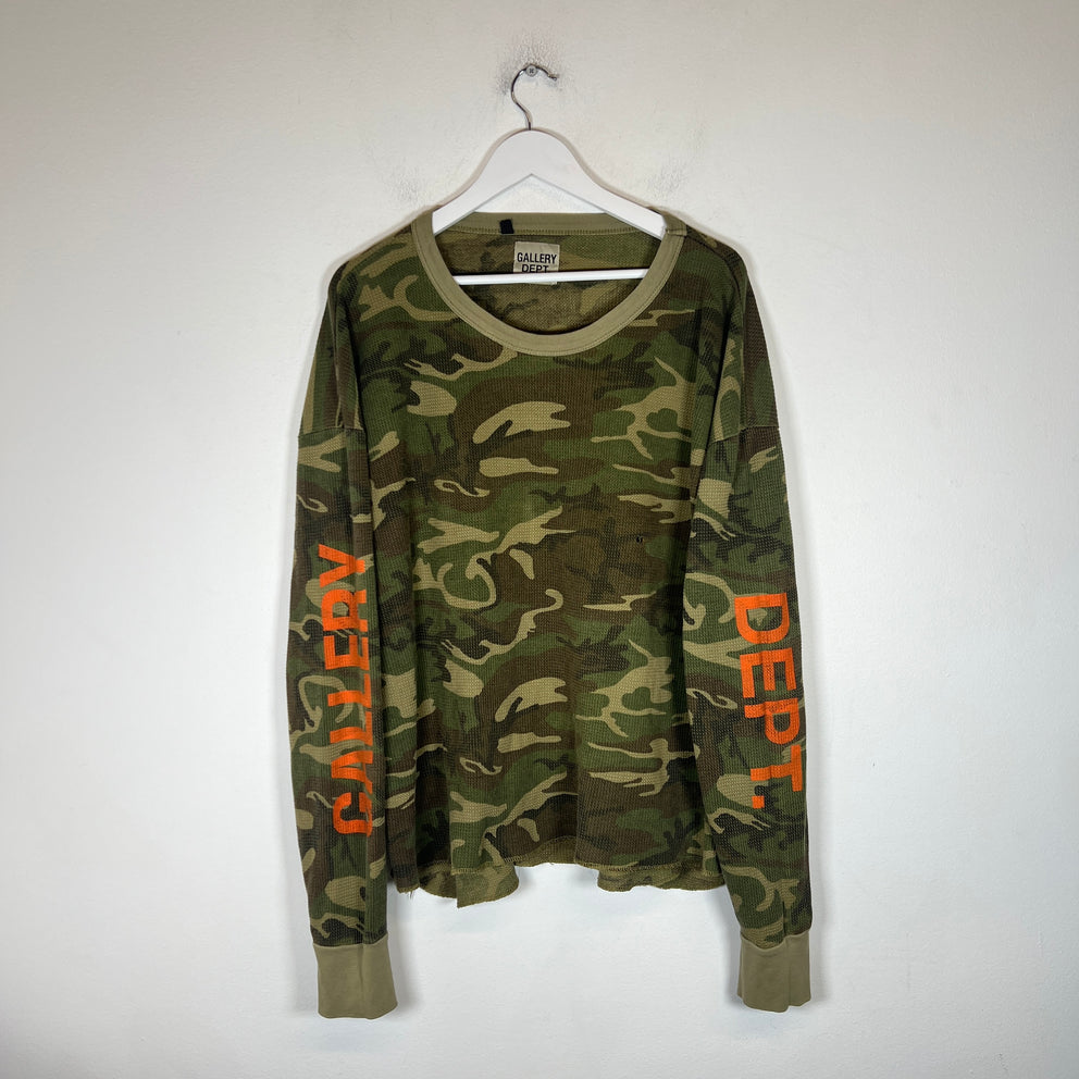 Gallery Dept Camo Thermal Longsleeve Size L