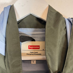 Supreme Olive/Blue Taped Seam Pullover Size L