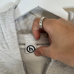 Hidden NY Heather Grey/Green Zip-Up Hoodie Size M