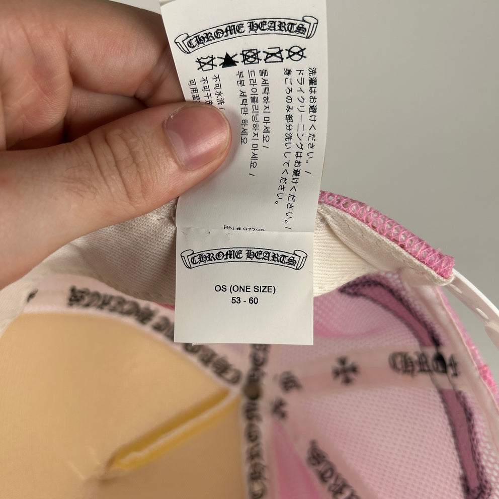Chrome Hearts Pink Horseshoe Trucker Hat