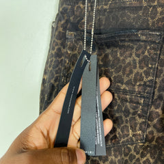 Amiri Broken Leopard Waxed Distressed Jeans