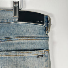 Amiri Thigh Logo Lightwash Jeans Size 36