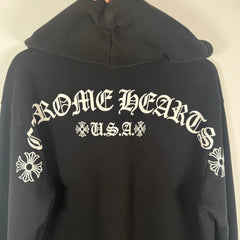 Chrome Hearts T Bar Graphic Zip Up Hoodie Size L