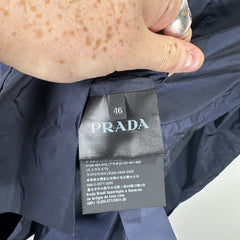 Prada Thin Nylon Navy Blazer Size M