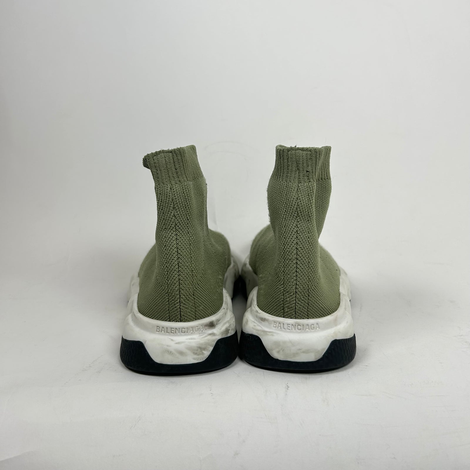 Balenciaga Kids Green Sock Runners Size 1