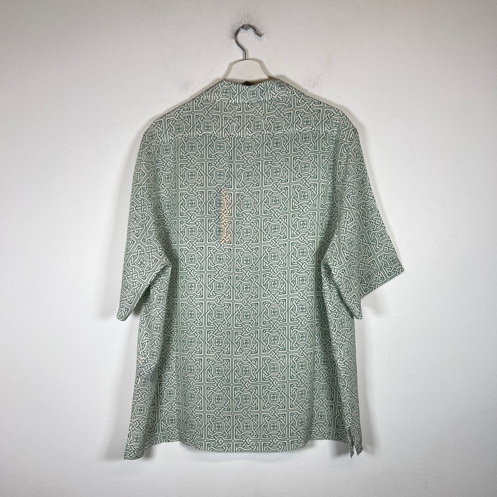 Rhude Green Cravat Silk Shirt Size XXL